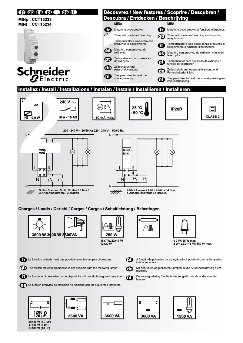 Page n°1 - Manuel utilisateur Schneider CCT15233