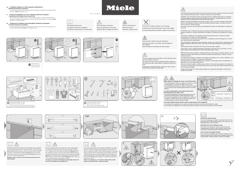 Page n°1 - Instructions / montage Miele G 7366 SCVi SF