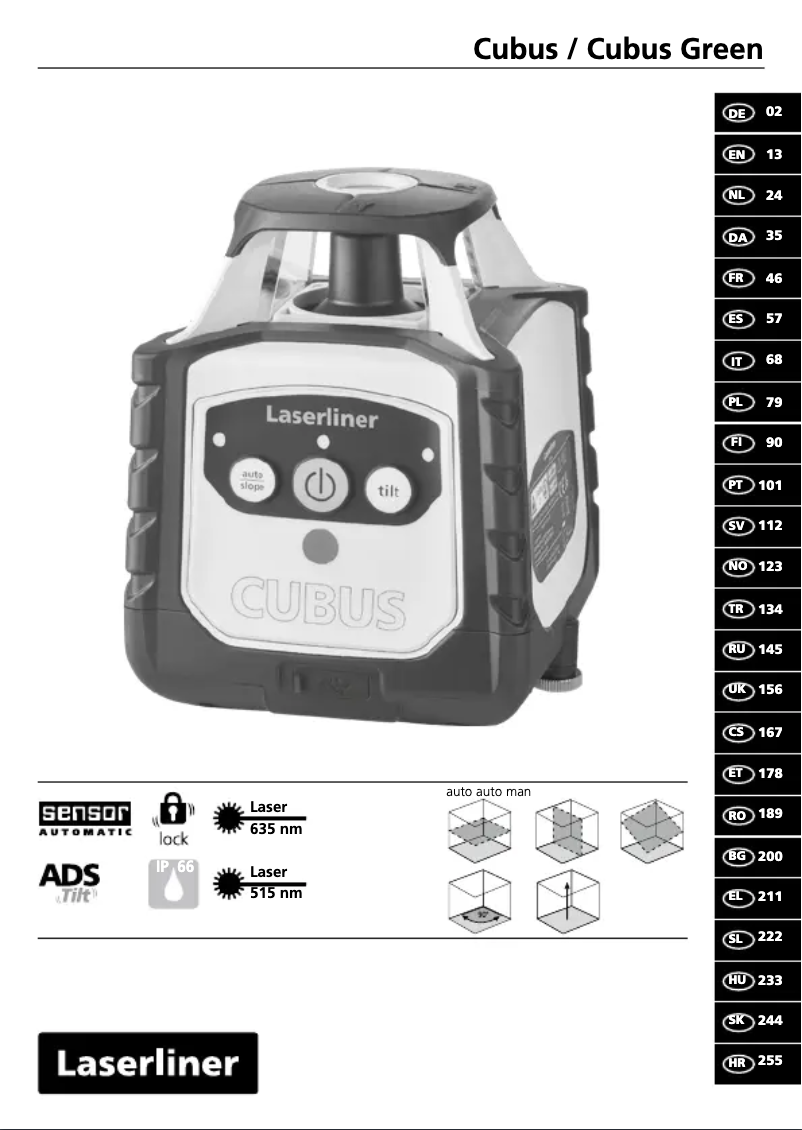 Page 1 de la notice Manuel utilisateur Laserliner Cubus G 110 S