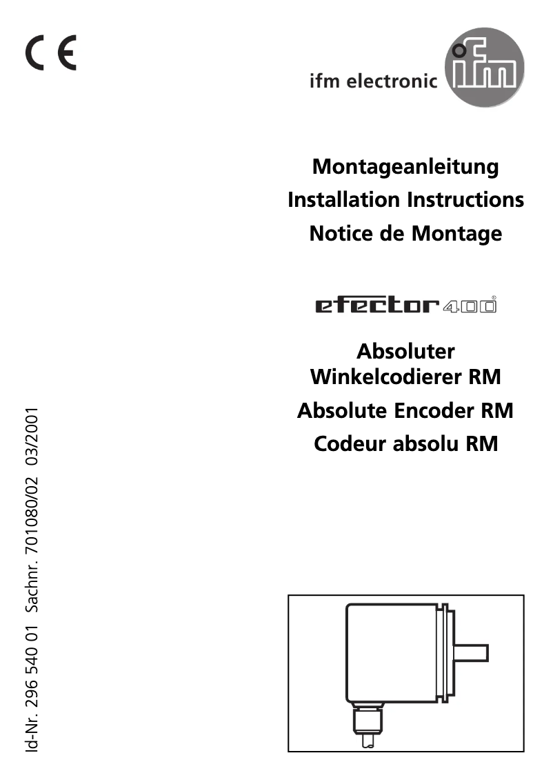 Page 1 de la notice Manuel utilisateur IFM RM6108