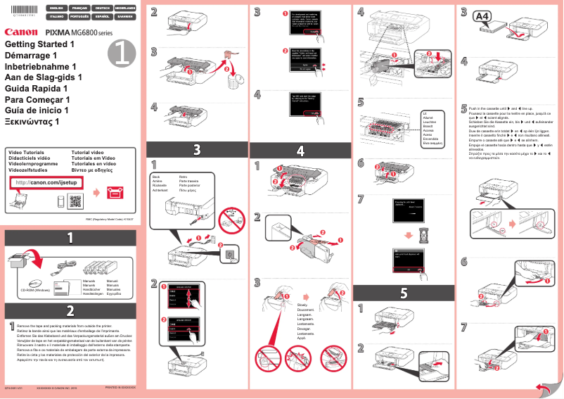 Page 1 de la notice Manuel utilisateur Canon Pixma MG6800