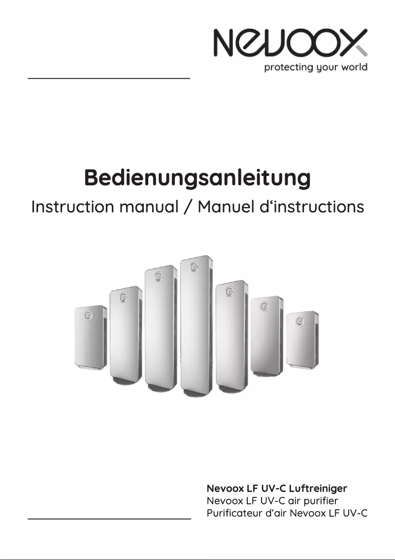 Page 1 de la notice Manuel utilisateur Nevoox LF 2000 UV-C