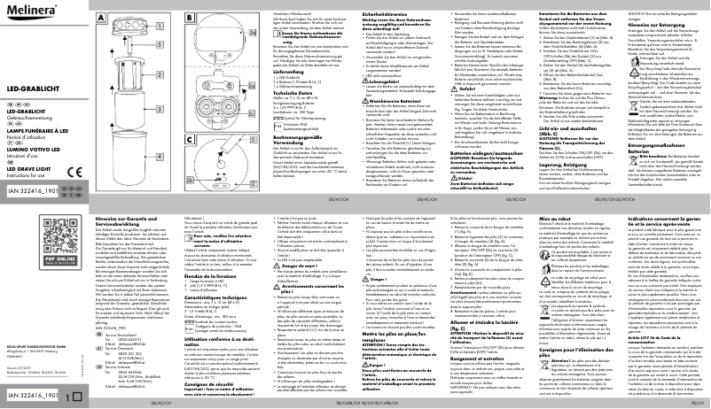 Page 1 de la notice Manuel utilisateur Topmove IAN 322416