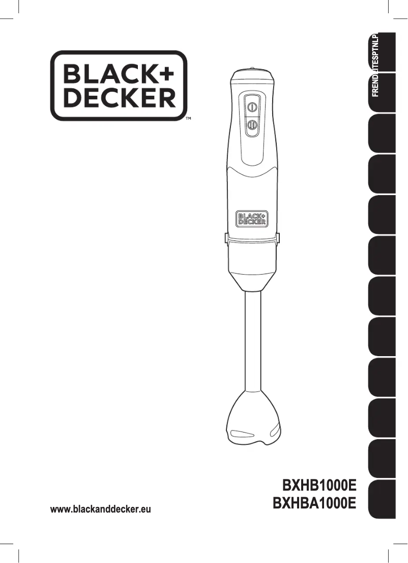 Page n°1 - Manuel utilisateur Black & Decker BXHBA1000E