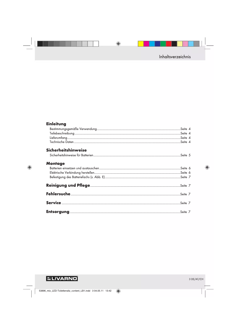 Image de la première page du manuel de l'appareil IAN 53896