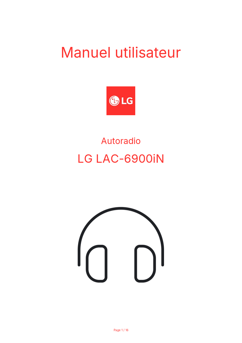 Image de la première page du manuel de l'appareil LAC-6900iN
