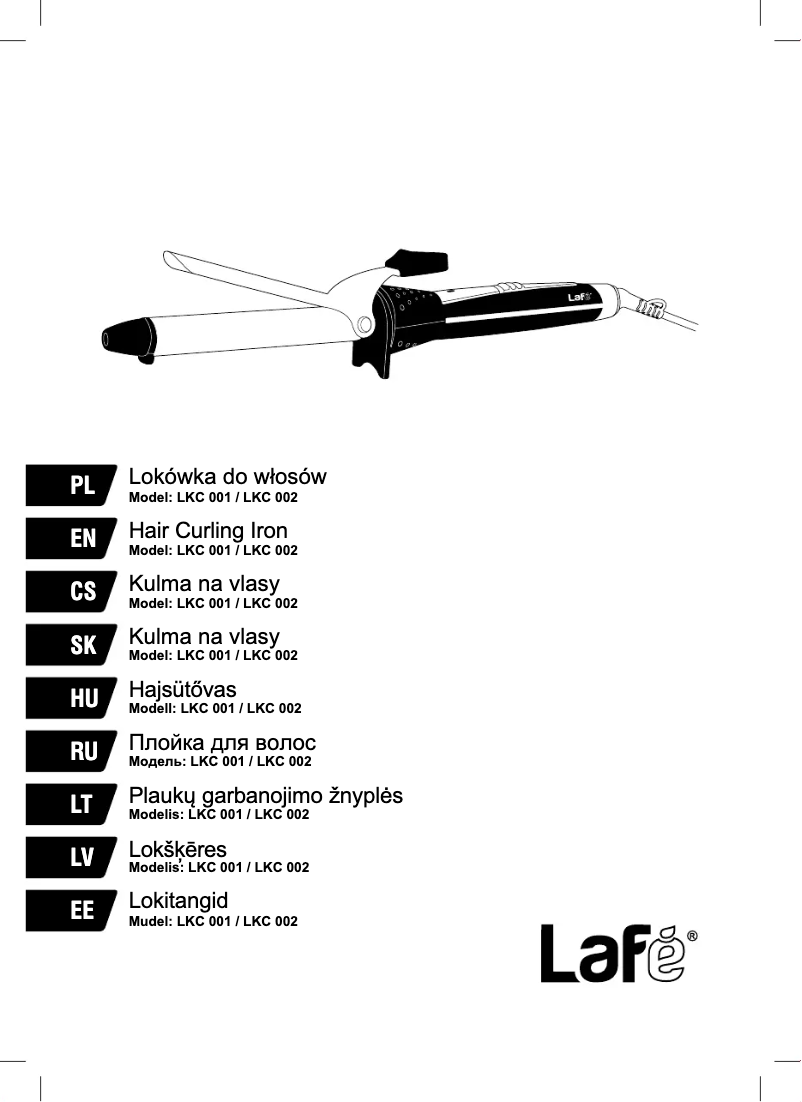 Page 1 de la notice Manuel utilisateur Lafe LKC002