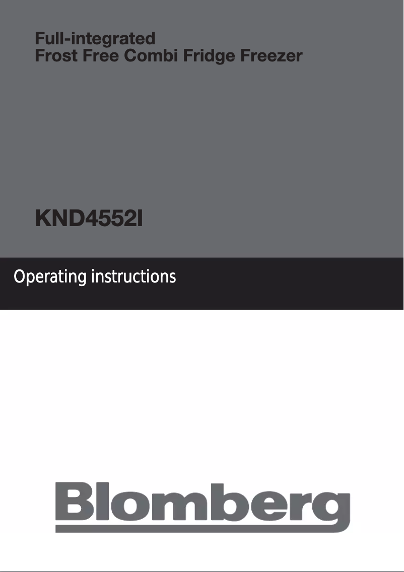 Image de la première page du manuel de l'appareil KND 4552 I