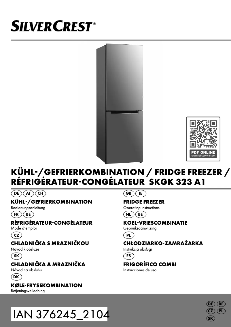 Page 1 de la notice Manuel utilisateur SilverCrest SKGK 323 A1