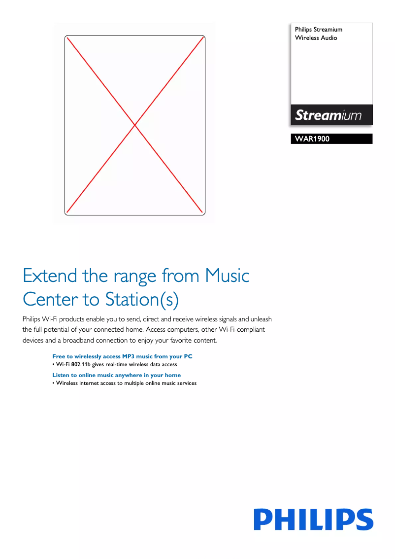 Página 1 del manual Folleto Philips WAR1900
