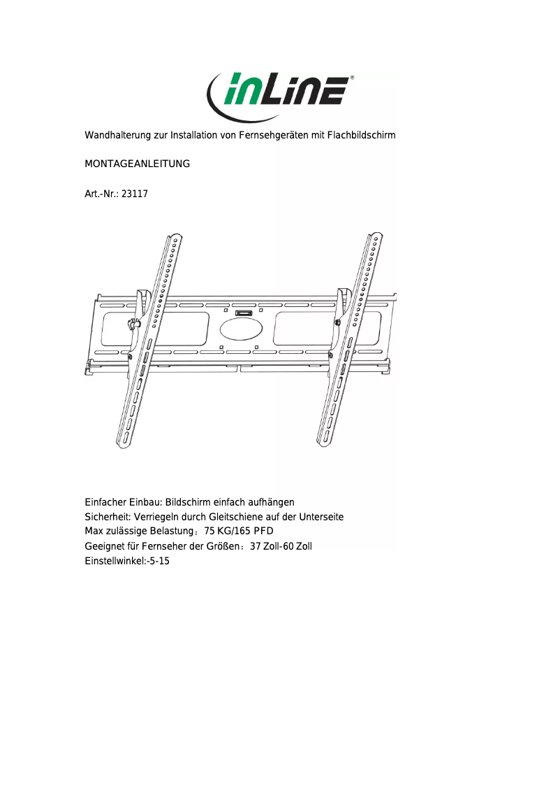 Página 1 del manual Manual de usuario InLine 23117