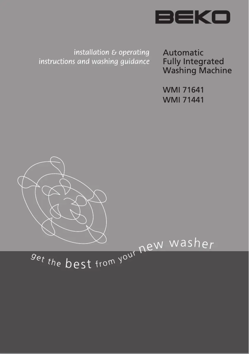 Page n°1 - Manuel utilisateur Beko WMI 71641