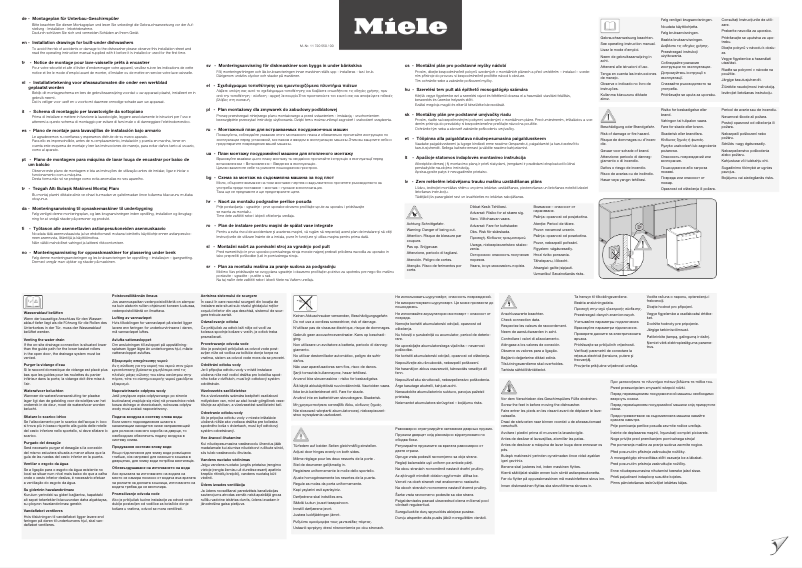 Page 1 de la notice Instructions / montage Miele G 5023 SCU Excellence