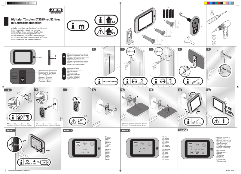 Page n°1 - Manuel utilisateur Abus ABTS38824