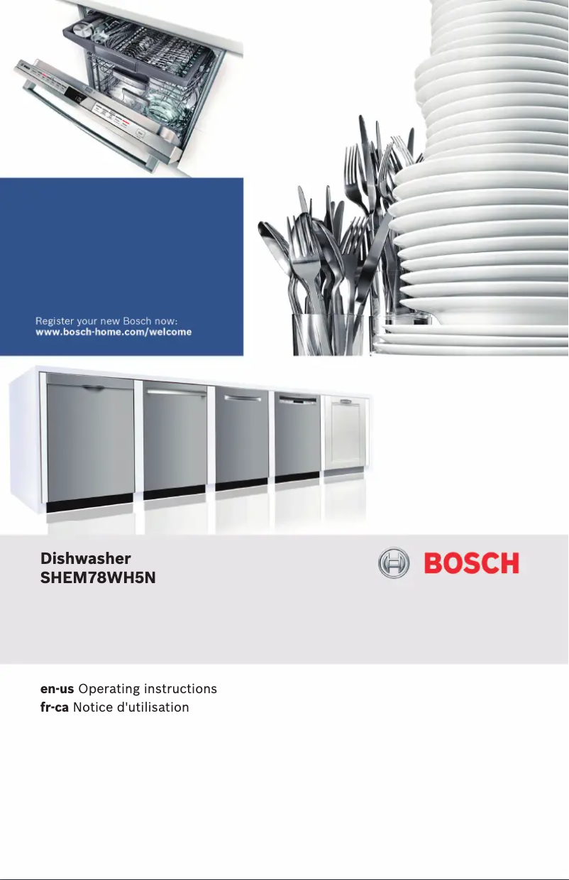 Image de la première page du manuel de l'appareil SHEM78WH5N