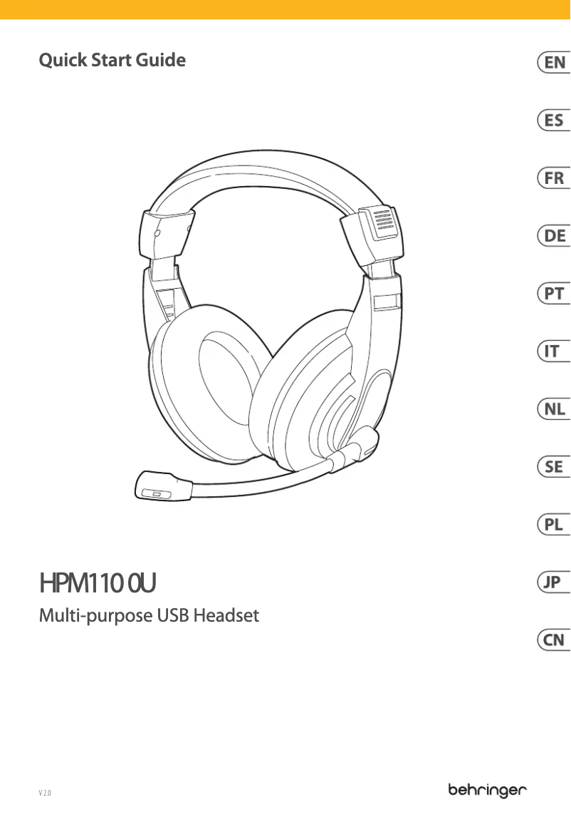 Image de la première page du manuel de l'appareil HPM1100U