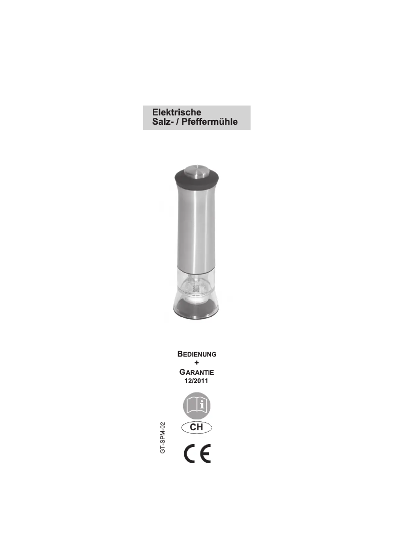Page 1 de la notice Manuel utilisateur Kitchenware GT-SPM-02