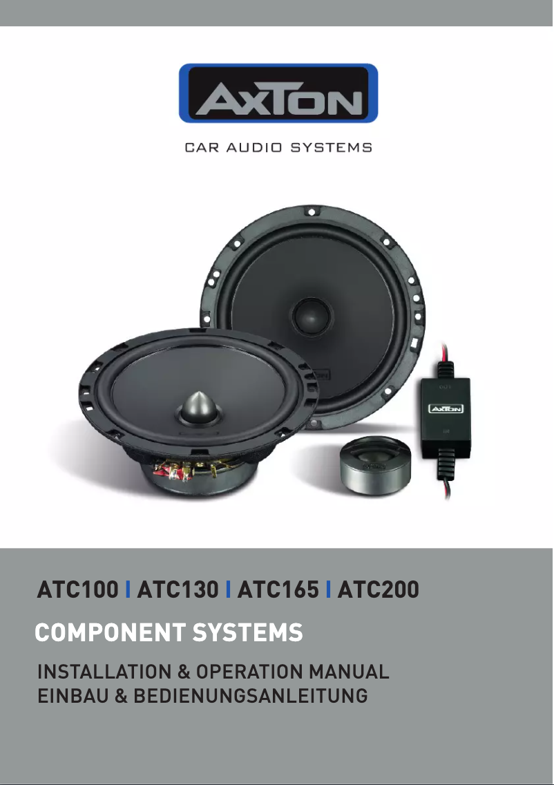 Page 1 de la notice Manuel utilisateur Axton ATC200