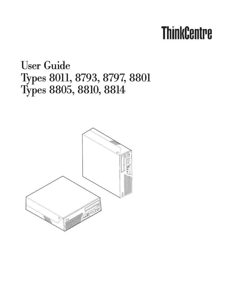 Imagen de la primera página del manual del dispositivo ThinkCentre 8808