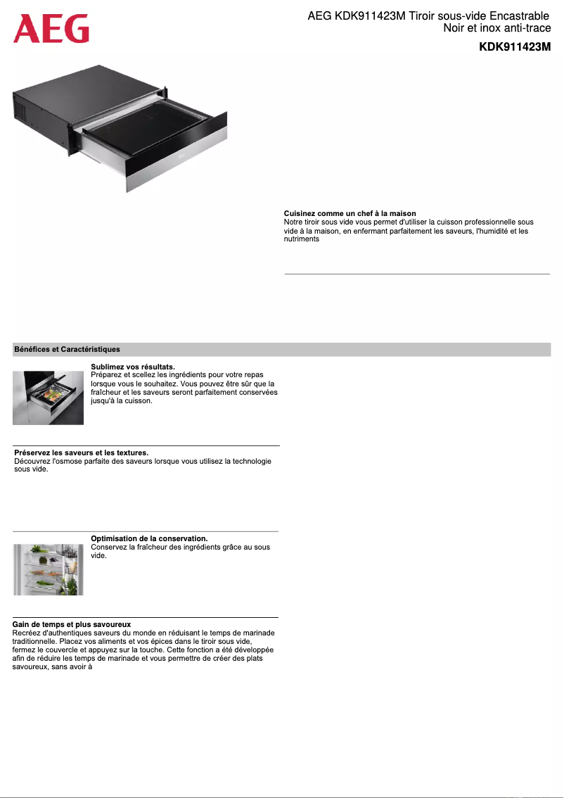 Imagen de la primera página del manual del dispositivo KDK911423M