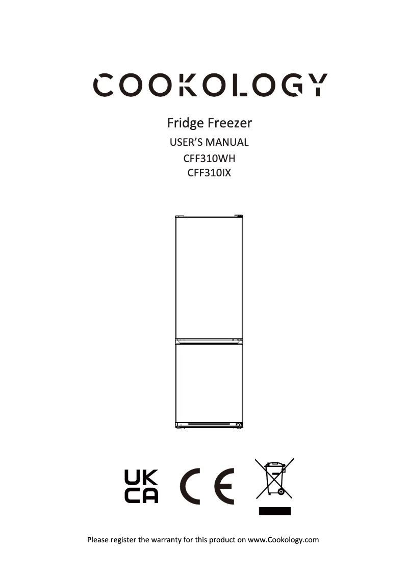 Page 1 de la notice Manuel utilisateur Cookology CFF310WH