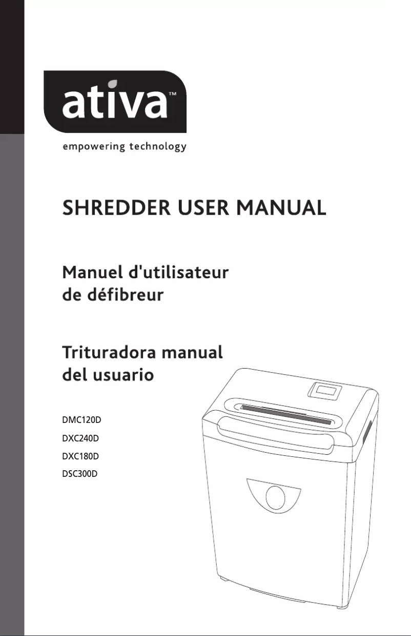 Page n°1 - Manuel utilisateur Ativa DXC240D