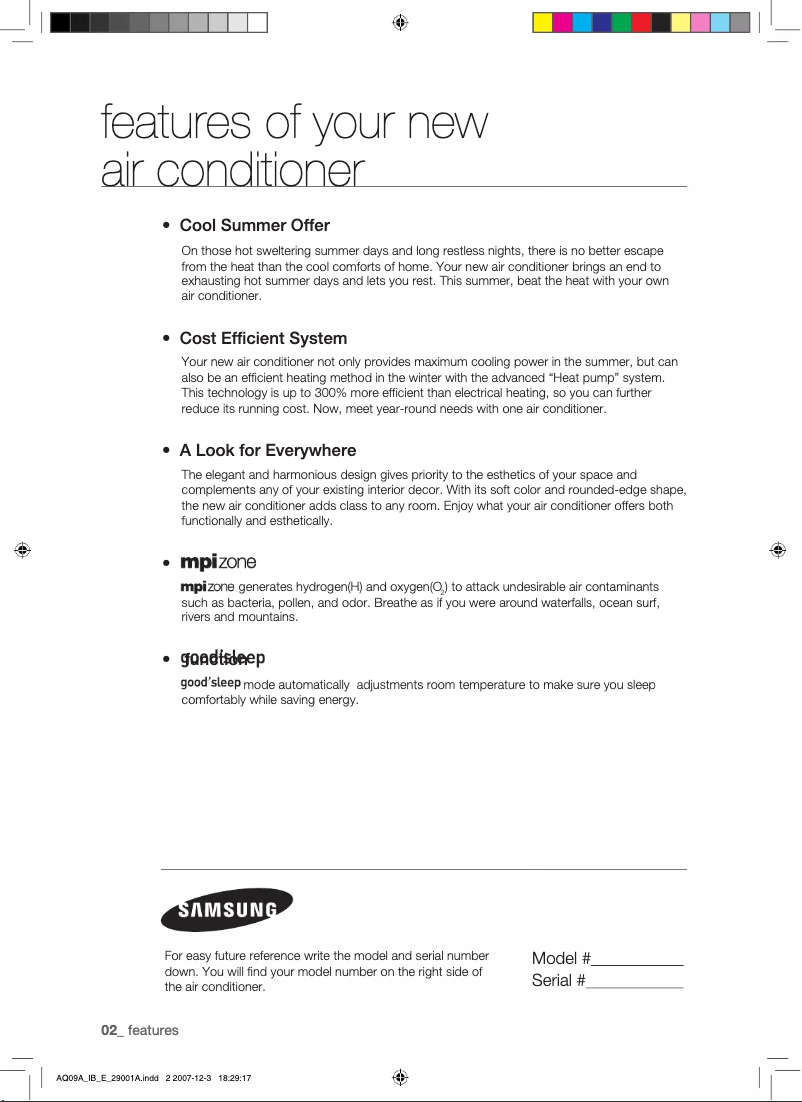 Page n°1 - Manuel utilisateur Samsung AQ12AWAN