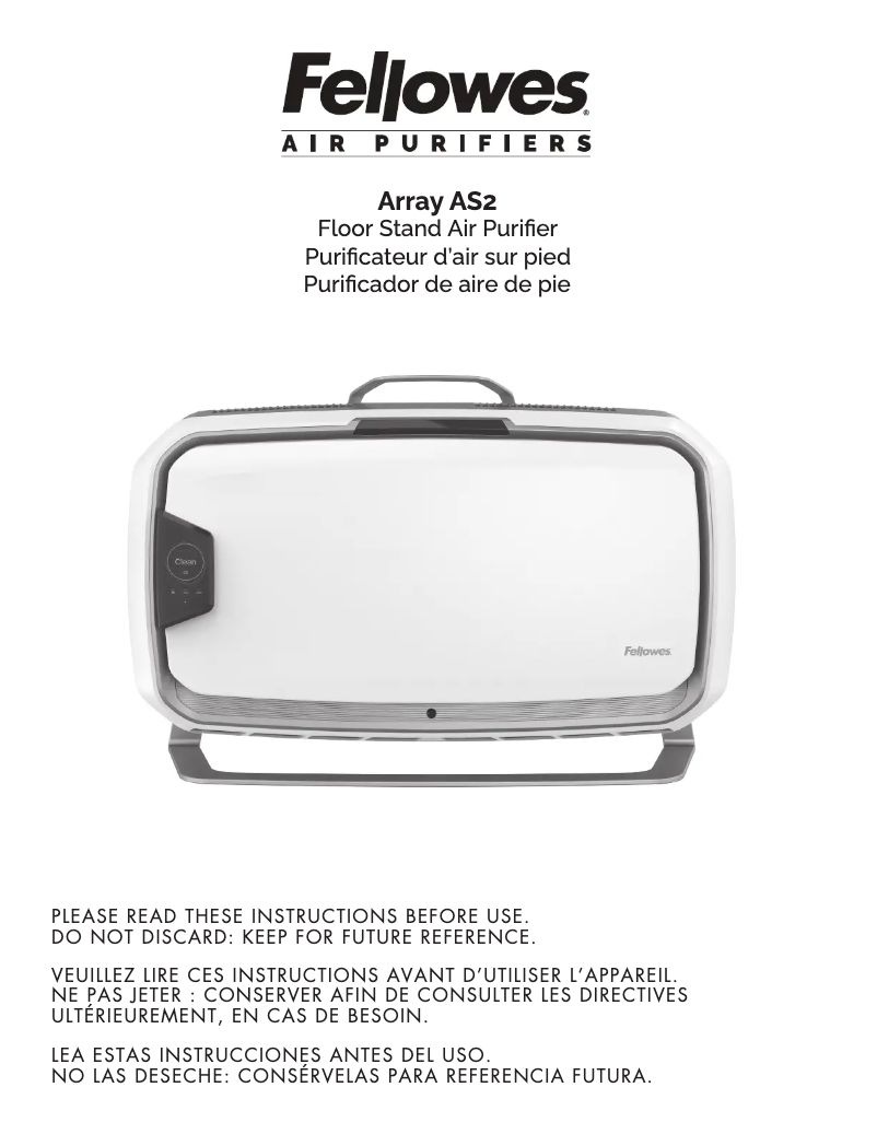 Page n°1 - Manuel utilisateur Fellowes Array AS2