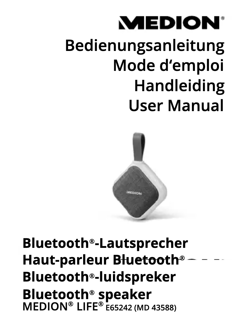 Page 1 de la notice Manuel utilisateur Medion LIFE E65242 (MD 43588)