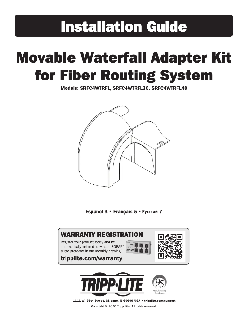 Page 1 de la notice Manuel utilisateur Tripp Lite SmartRack SRFC4WTRFL48