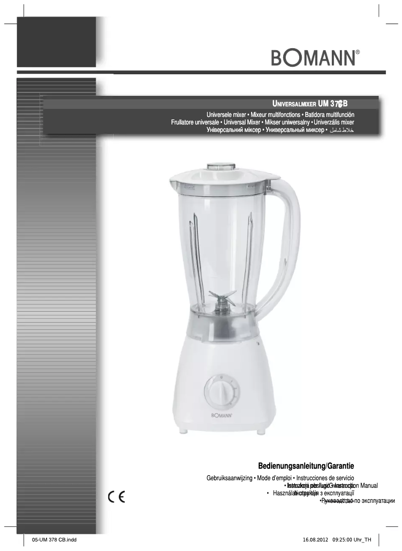 Page 1 de la notice Manuel utilisateur Bomann UM 378 CB
