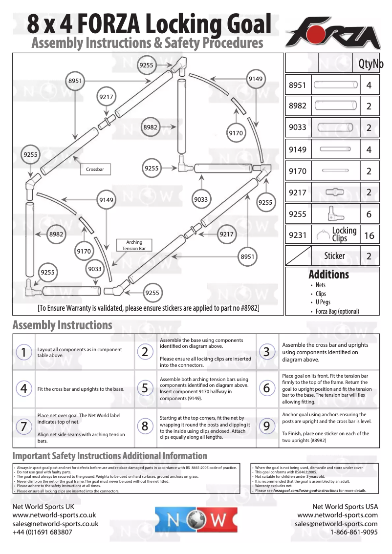 Image de la première page du manuel de l'appareil 8x4 Locking