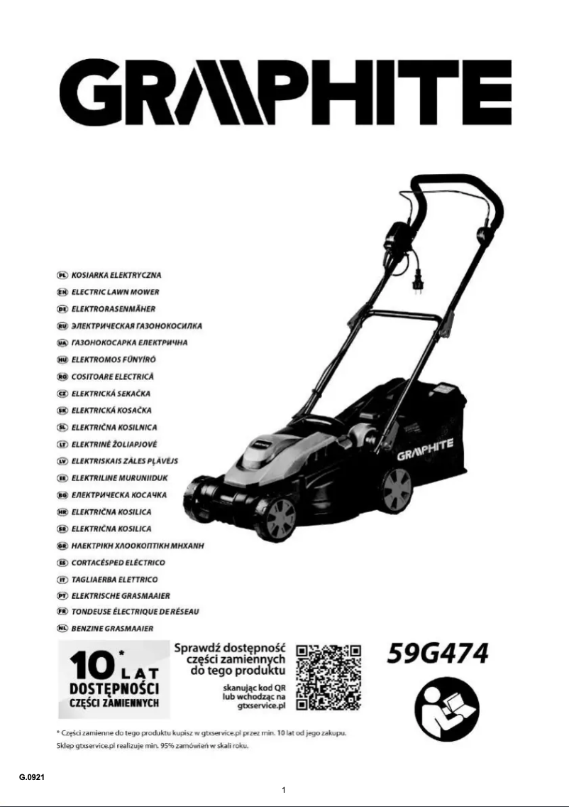 Page n°1 - Manuel utilisateur Graphite 59G474