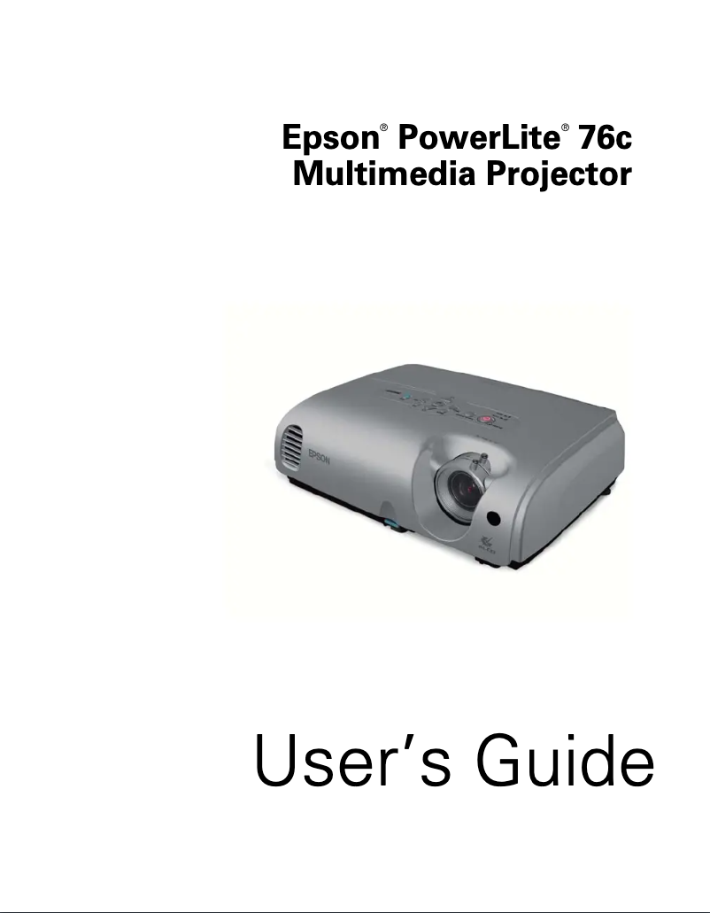 Página 1 del manual Manual de usuario Epson PowerLite 76c