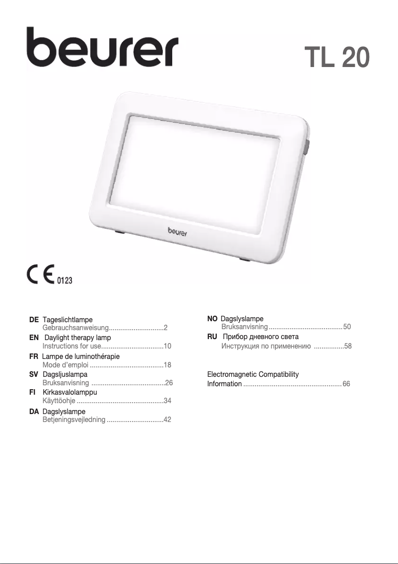 Image de la première page du manuel de l'appareil TL20