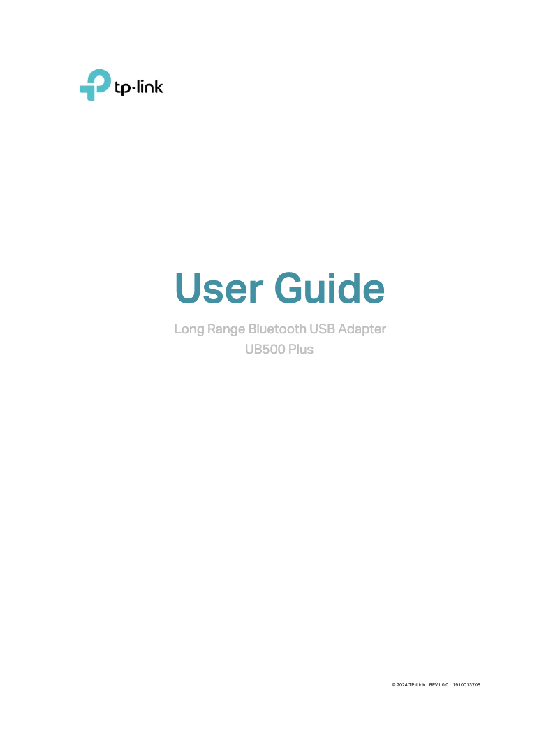Page 1 de la notice Manuel utilisateur TP-Link UB500 Plus