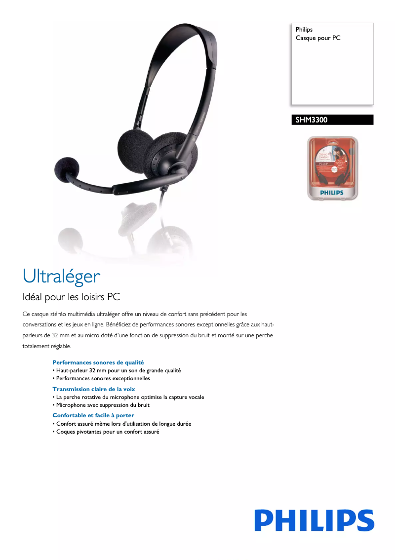 Image de la première page du manuel de l'appareil SHM3300