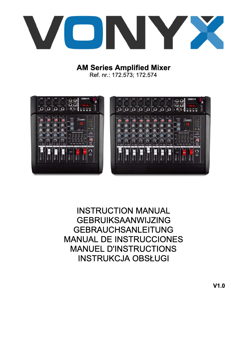 Página 1 del manual Manual de usuario Vonyx AM5A