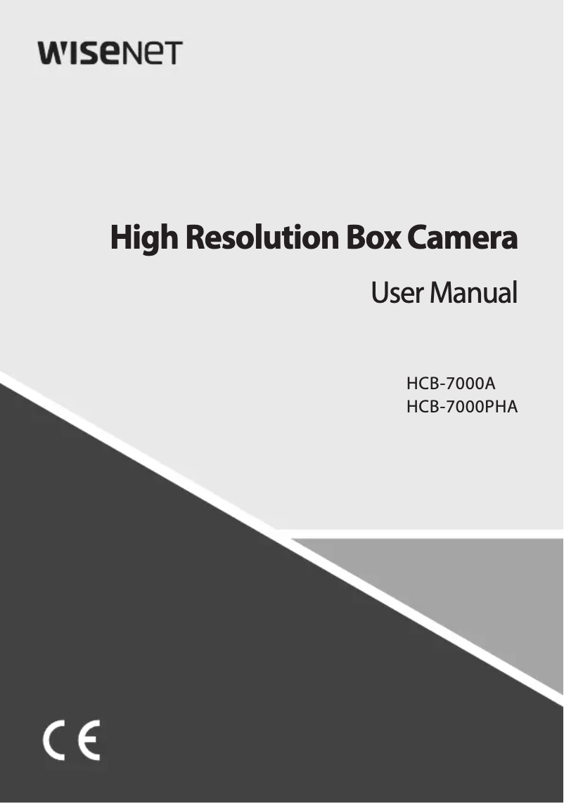 Page 1 de la notice Manuel utilisateur Hanwha HCB-7000PHA