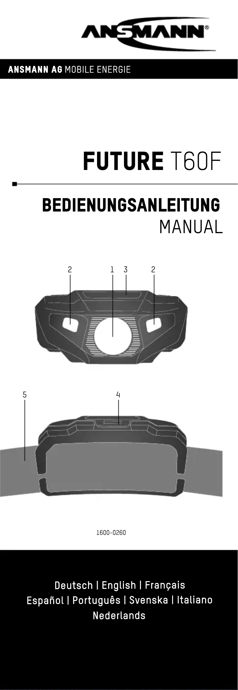 Page n°1 - Manuel utilisateur Ansmann HD70B