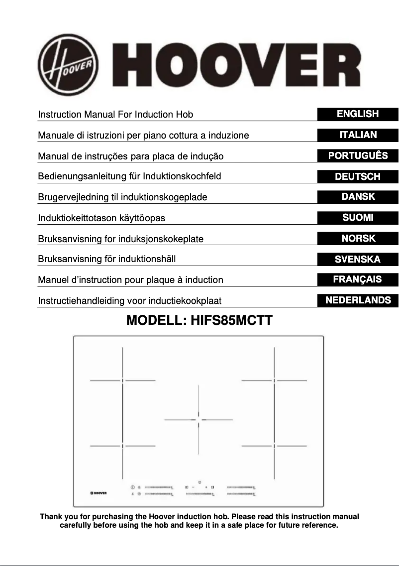 Page 1 de la notice Manuel utilisateur Candy HIFS85MCTT