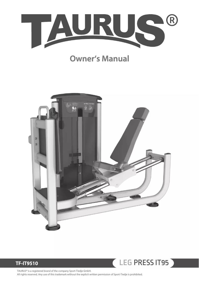 Page n°1 - Manuel utilisateur Taurus Leg Press IT95