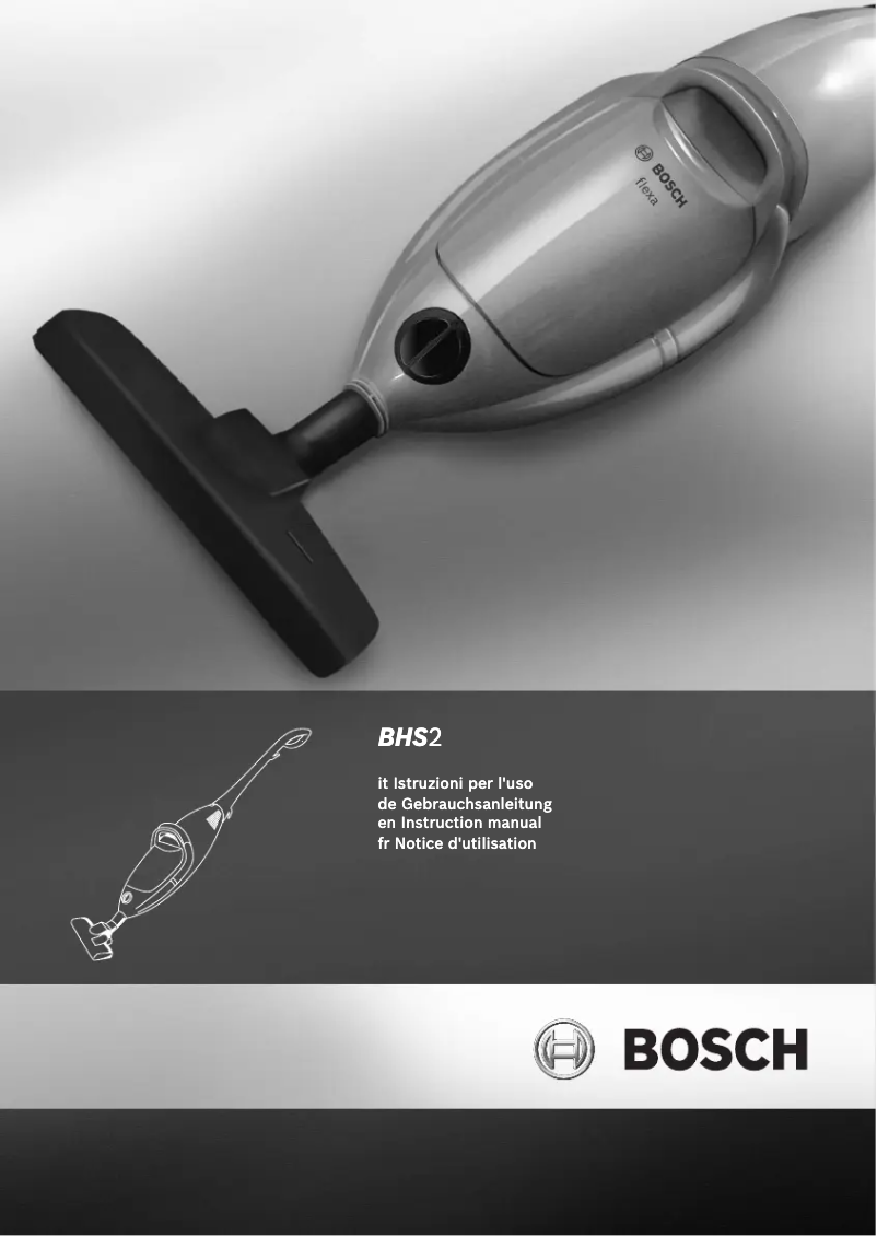 Page 1 de la notice Manuel utilisateur Bosch Flexa BHS21600