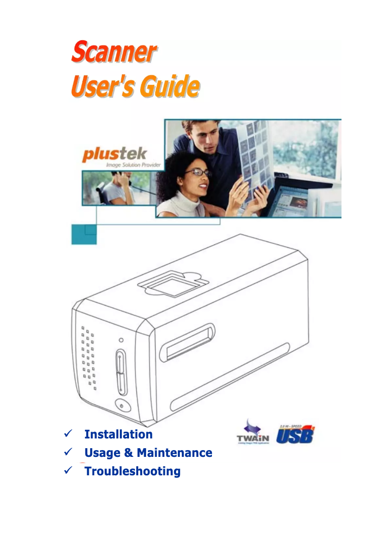 Page 1 de la notice Manuel utilisateur Plustek OpticFilm 7200