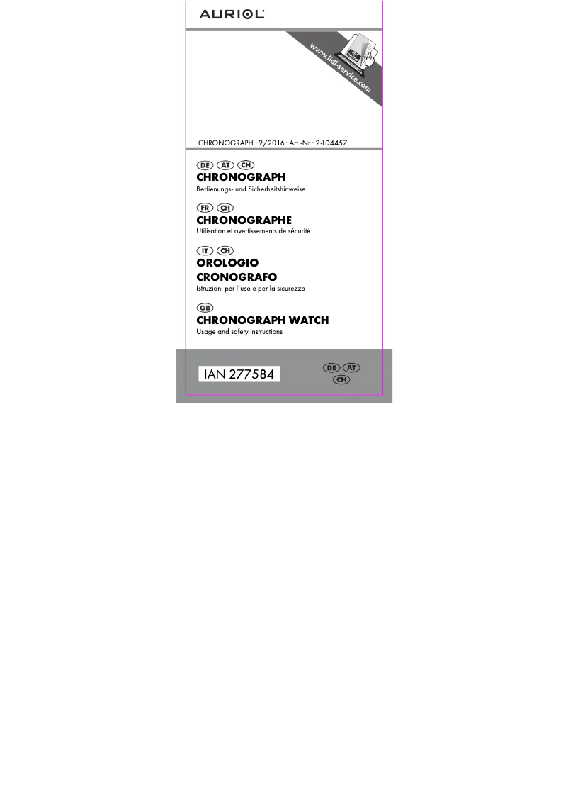 Image de la première page du manuel de l'appareil IAN 289174