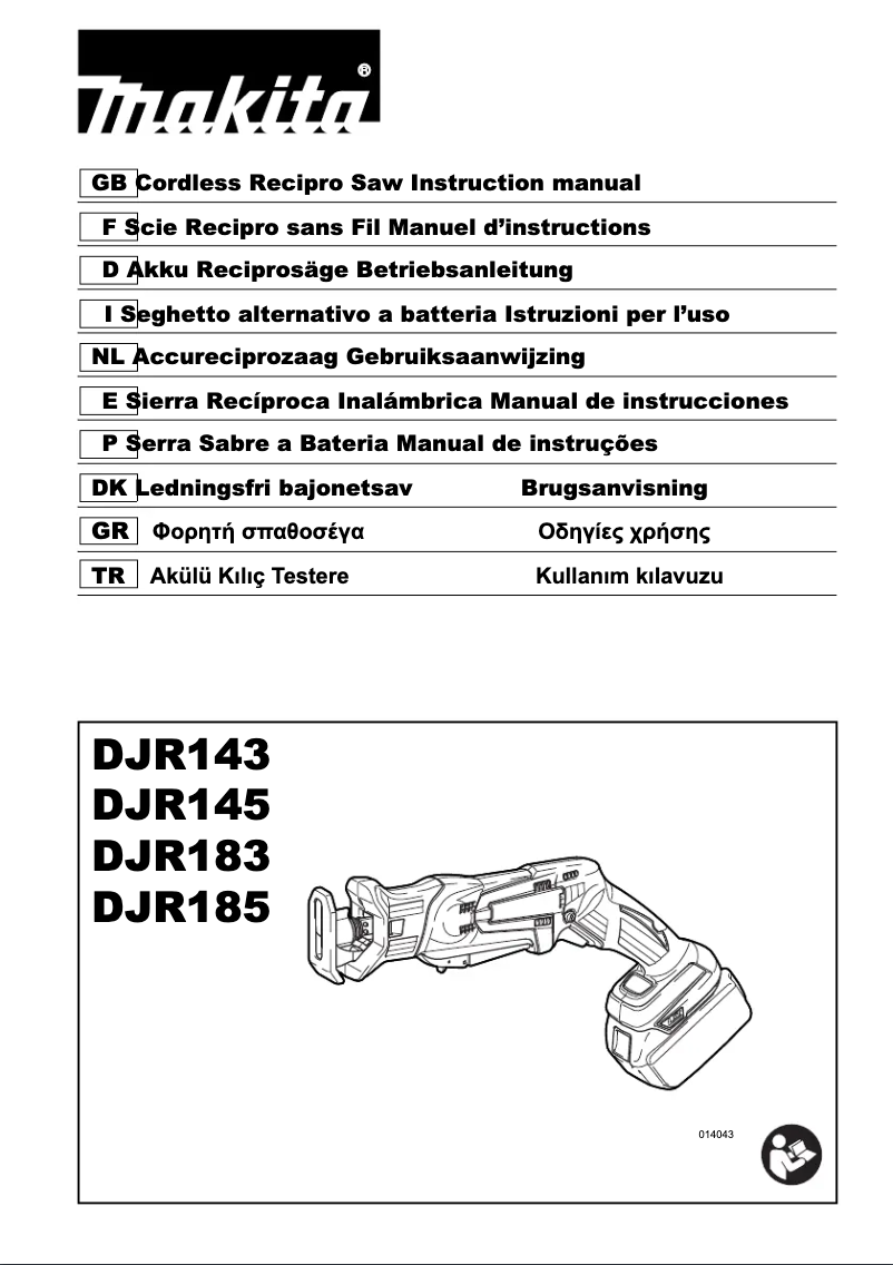 Page n°1 - Manuel utilisateur Makita DJR183Z