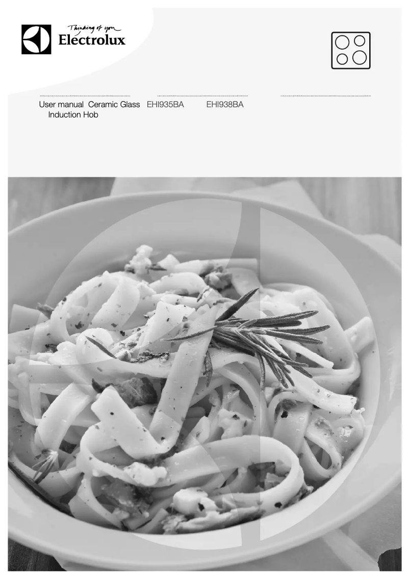 Page 1 de la notice Manuel utilisateur Electrolux EHI935BA