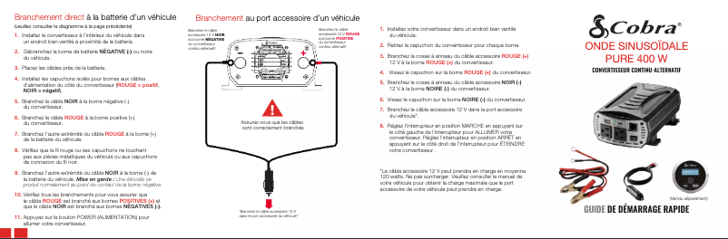 Page n°1 - Manuel utilisateur Cobra Pure Sine 400W
