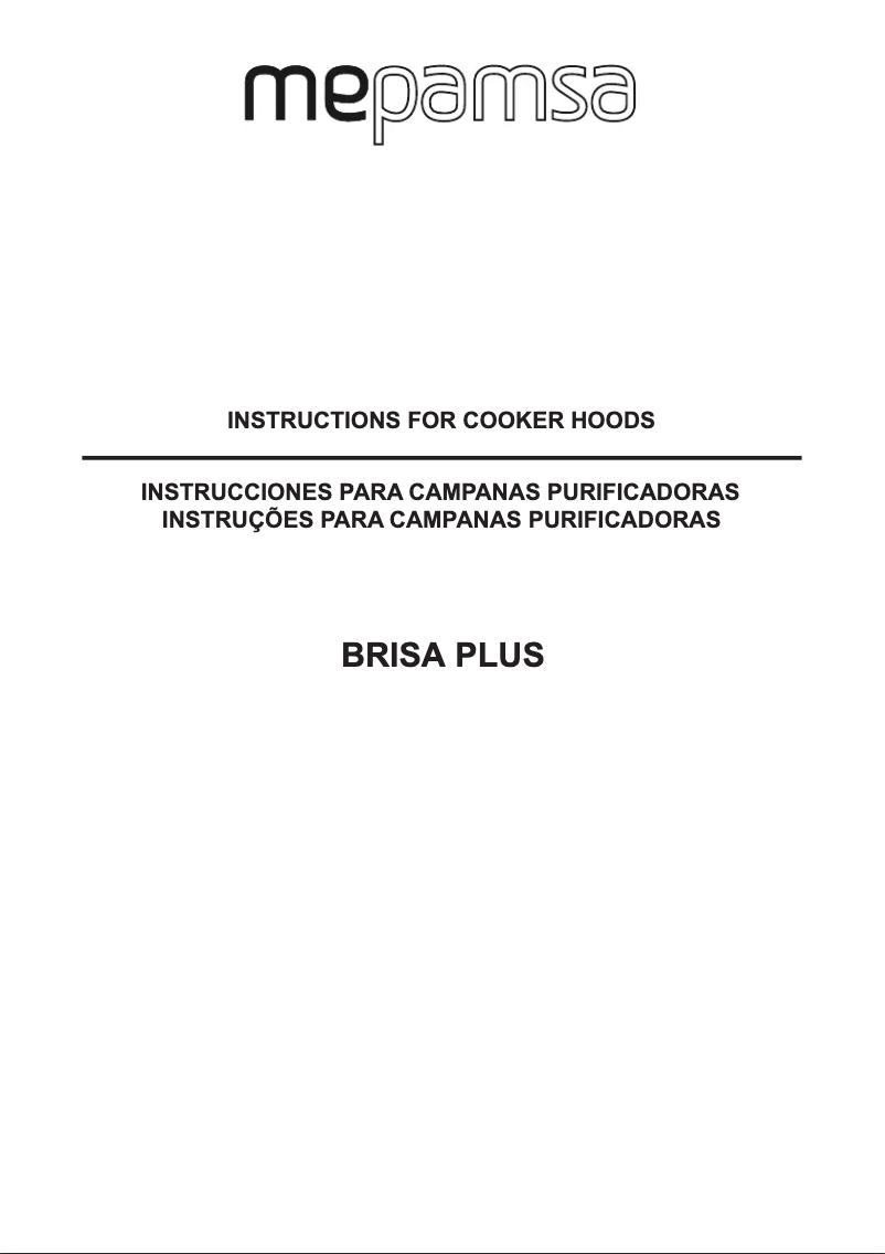 Page 1 de la notice Manuel utilisateur Mepamsa Brisa Plus X 60