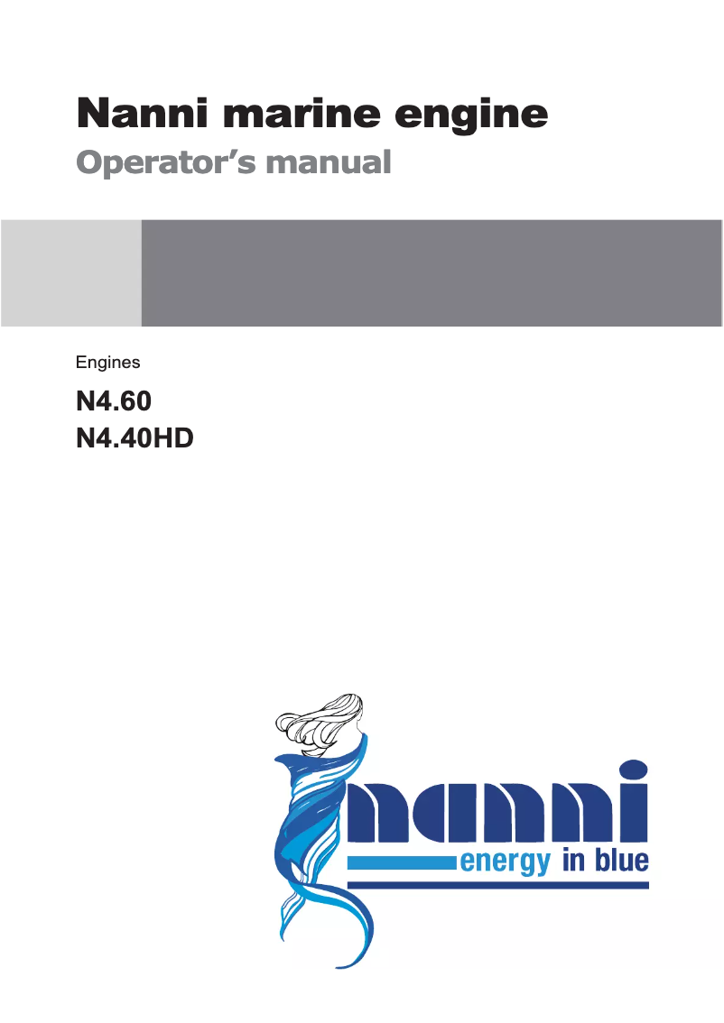 Page 1 de la notice Manuel utilisateur Nanni N4.60